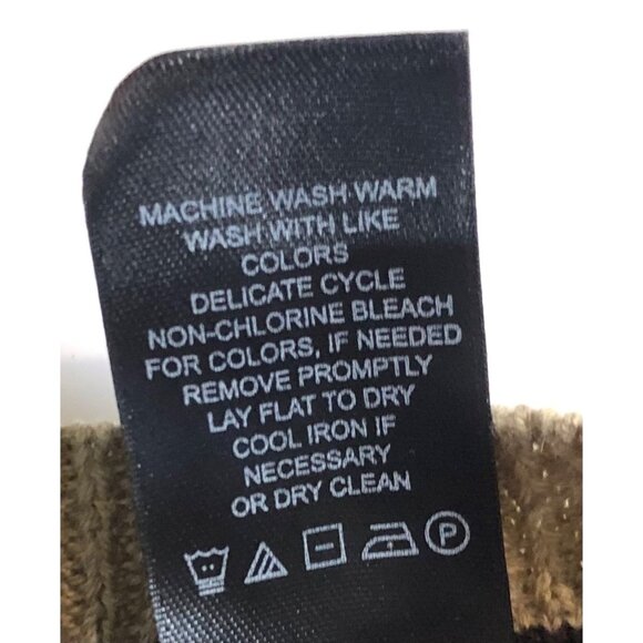 Claiborne Mens Size XL Tan Long Sleeve Ribbed Sweater 100% Cotton - Picture 10 of 11